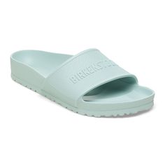 Light-as-air and designed to go with the flow. The Barbados slide is made from water-friendly material giving you a flexible design built on the contoured footbed you love most. The perfect throw-and-go style for everything from the pool to post-workout. Contoured footbed for legendary BIRKENSTOCK® support Made from one piece of molded EVA Water-friendly lightweight & flexible Made in Germany Lightweight Slides For Beach, Lightweight Slides For The Beach, Breathable Synthetic Slides For Beach, Summer Slides With Arch Support, Lightweight Summer Slides For Outdoor, Lightweight Slides For Summer Outdoor, Lightweight Beach Slides With Arch Support, Green Birkenstock, Birkenstock Barbados