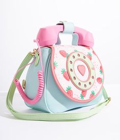 Strawberry Fields Ring Ring Phone Convertible Handbag Colorful House, College Clothes, Party Handbags, Kawaii Accessories, Barbie Stuff, Strawberry Fields, Pretty Bags