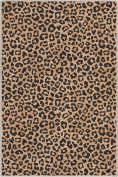 an animal print rug with black and brown spots