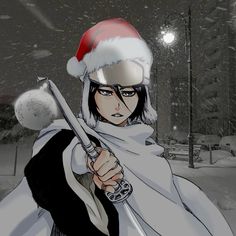 a woman in a santa hat holding a baseball bat