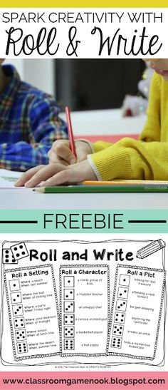 the freebie roll and write activity is great for students to practice their writing skills