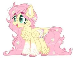 the pinkie pony is laying down with flowers on it's head and wings