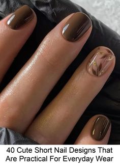 Fall Nail Ideas, Simple Fall Nails, Cute Short Nails, Fall Manicure, Fall Nail Trends, Fall Gel Nails, Cute Nails For Fall, Short Nail, Fall Nail Art