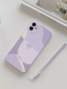 the phone case is designed to look like it has been painted in pastel colors