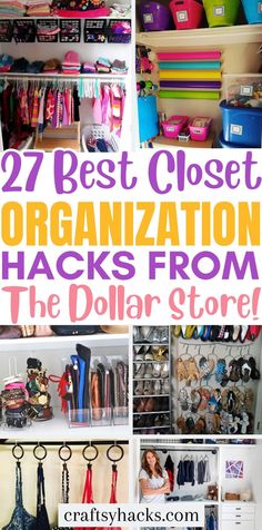 the best closet organization hacks from the dollar store