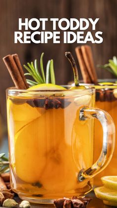 two mugs filled with hot toddy recipe ideas