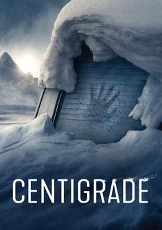 a book cover with an image of a hand coming out of a building in the snow