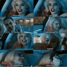 marilyn monroe in the car with her mouth open and tongue out, talking to someone