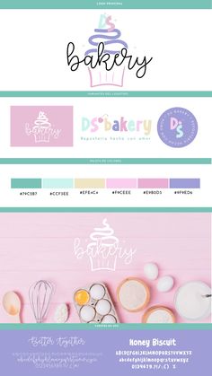 the bakery website is designed to look like it has been made with pastel colors