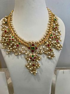 Nice Guttapusalu Necklace, Latest Indian Jewellery, Gutta Pusalu, Rajputi Jewellery, Simple Pearl Necklace, Necklace Model, Jewellery Diamond, Pearl Necklace Designs