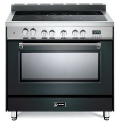 an oven with four burners is shown