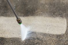 cleaning concrete floor using high pressure water sprayer Driveway Sealing, Beautiful Driveways, Pressure Washing Services, House Wash, Paver Driveway, Merritt Island, Roof Cleaning