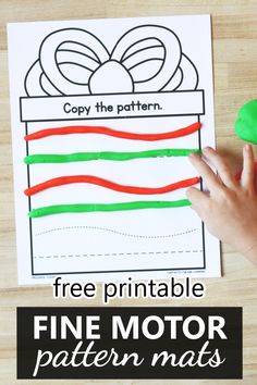 this free printable fine motor pattern mats is perfect for toddlers to practice their fine motor skills