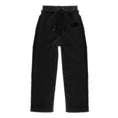 UGG x TELFAR Sweatpant - Black – shop.telfar High Waist Comfort Waistband Bottoms For Loungewear, High Waist Bottoms With Comfort Waistband For Loungewear, Black Pants With Comfort Waistband For Loungewear, Sporty Long Pants For Fall, High Waist Relaxed Fit Winter Bottoms, Trendy Relaxed Fit Long Pants, Relaxed Fit High-waisted Pants For Winter, High Waist Black Bottoms With Comfort Waistband, Black High Waist Bottoms With Comfort Waistband