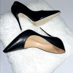 Black Leather Women’s Heels. Business Or Elegant Attire Heels Business, Black Slingback Heels, Navy Blue Heels, Mary Jane High Heels, Blue Suede Heels, Red Stilettos, Strappy Stilettos, Elegant Attire, Open Toe High Heels