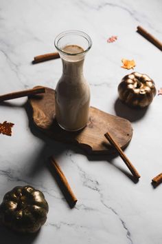 homemade pumpkin spice coffee creamer! It's the perfect fall treat for your drinks, made