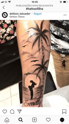 a person with a tattoo on their leg