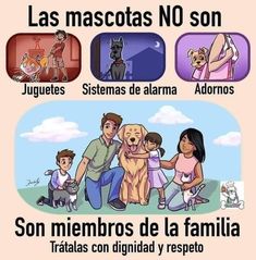 the spanish poster shows people and their pets