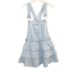 Nwt Epic Threads Little Girls Light Blue Overall Layered Dress, Size: 6 80s Retro Style Adjustable Straps Functional Front Pocket 100% Cotton Machine Washable Layered Ruffle Skirt -Fast Shipping -Smoke & Pet Free Home Cute Blue Dress With Pockets, Cute Overall Dress, Pinterest Wardrobe, Layered Ruffle Skirt, Sweetie Belle, Dream Outfits, Layered Dress, 80s Retro, Kids Outfits Girls