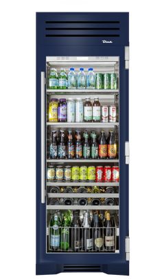 an open refrigerator filled with lots of drinks