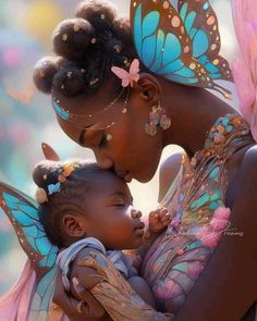 African Fairy, Afrofuturism Art, African American Artwork, Black Royalty, Black Fairy, Mother Love, Afrocentric Art, Black Artwork, Black Love Art