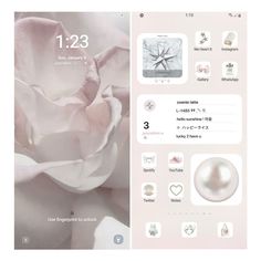 an image of a phone screen with flowers on it