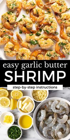 easy garlic butter shrimp recipe with step by step instructions