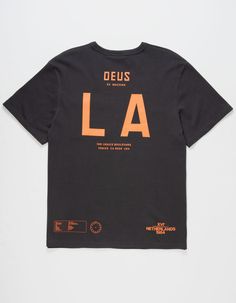 Deus Ex Machina La Address Tee. Contrasting Pocket On Left Chest. Large Graphic Screened On Back. Ribbed Crew Neckline. Short Sleeve. Heavyweight Tee. 50% Recycled Cotton, 50% Cotton. Machine Wash. Imported. Pocket Graphic Tees, Deus Ex Machina Shirt, Soul Branding, Streetwear Graphics, Clothing Graphics, Graphic Tees Design, Apparel Design Inspiration, Breaking Benjamin, Typography Tees