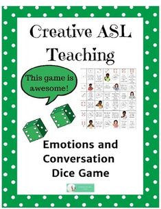 This dice game is used to encourage conversations and to use emotion vocabulary. Students roll the dice, find the conversation topic and talk for 1 - 2 minutes about that topic or practice the vocabulary word. When the student is done, the group will ask questions, make comments, offer suggestions or tell something they have experienced/give advice.This is a fun way for student to chat about the weather. Ideas for use:- Game day activity- Station rotation- 5-minute activity- Bell ringer/warm up- Asl Emotions, Learn Sign Language Free, Emotion Vocabulary, Substitute Teacher Resources, Asl Classroom, Deaf Education, Sms Language