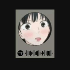 an anime avatar with sound waves in the background