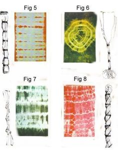 four different types of tie - dyes are shown