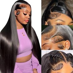 PRICES MAY VARY. 【13x6 Lace Frontal Wigs Human Hair】: 100% Unprocessed 10A Brazilian Virgin Human Hair Straight Lace Front Wigs Pre Plucked Pre Cut with Baby Hair 180 Density, No Shedding, No Tangling, Soft and Comfortable. 【Straight Lace Frontal Wigs Human Hair Quality】: Human Hair Lace Front Wigs, True to Length, Full and Thick, Natural and Healthy, Can be Dyed and Bleached, There is No limit to Your Hairstyle, You Can Change It However You Want. 【Lace Front Wigs Human Hair Details】: 13x6 HD L Colorful Highlights In Brown Hair, Deep Wave Weave Hairstyles, Hair Details, Full Lace Front Wigs, Straight Natural, Textured Curly Hair, Loose Waves Hair, Lace Frontal Wigs, Lace Front Wigs Human Hair