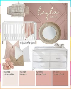 Baby Girl Nursery - Poppys Feminine Blue and Green Nursery - Snapshots & My Thoughts by Ailee Petrovic // Powered by chlodigital Rose Gold Nursery Ideas, Babygirl Nursery Decor, Boho Pink Nursery Paint Colors, Baby Girl Nursery Flowers, Muted Pink Nursery, Bright Pink Nursery, Pink Toddler Rooms, Girly Nursery Ideas