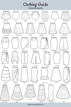 the sewing guide for skirts and skirts