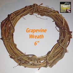 a grapevine wreath with the words grapevine wreath 6''