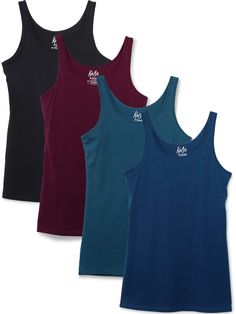 PRICES MAY VARY. 4 Pack Women's Busty Shelf Bralette Camisole Tanks Designed Uniquely for Busty Cup Sizes & Inverted Triangle & Hourglass Shaped Women: The shape & fit of this cami-top is suited best for women who are either busty (Think C-DD Cup Sizes) and or have body shapes such as inverted triangle (broader shoulders, slimmer hips) or Hour Glass (Fuller bust/shoulders, smaller waist). Sleeveless Tank Tops with Built in Bras for Women. Shirt fabric engineered to boost bounce back after washin Hourglass Shaped Women, Tops With Built In Bras, Slim Hips, Camisole Bra, Cotton Bralette, Inverted Triangle, Adjustable Bra, Casual Summer Tops, Tank Top Camisole