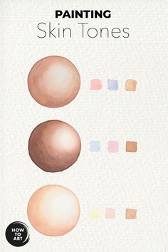 an advertisement for painting skin tones on a white background