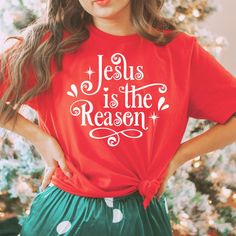 Jesus is the Reason Christian Christmas T-Shirt Tshirt Ideas For Teachers, Christian Christmas Tshirt, Christmas Tshirt Ideas, Ideas For Teachers, Christmas T Shirts, Christmas Tshirt, Tshirt Ideas, Christian Christmas, Jesus Is