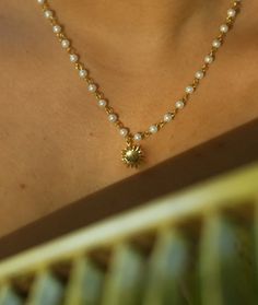 Sunshine Pearl Necklace | En Route Jewelry Ava Jules, En Route Jewelry, Brass Shell, Heart Hair, Hard Metal, Instagram Tags, Birthday Wishlist, Pearl Flower, Red Carpet Looks