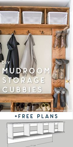 the mudroom storage cubbies with free plans