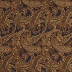 a brown and black paisley print fabric