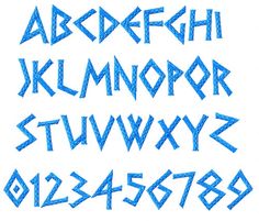 the letters and numbers are drawn with blue crayons