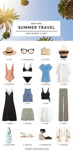 the ultimate summer travel packing list