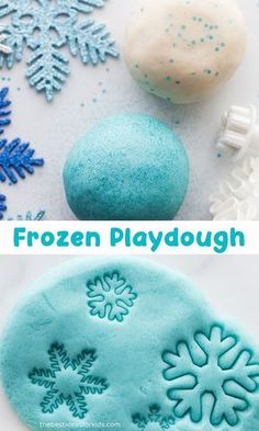 frozen playdouh is an easy and fun winter activity for kids