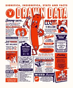 an orange and white poster with information about the different types of data sources in it