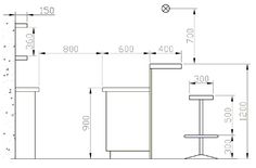 an architectural drawing showing the height and width of a wall