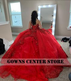 Red Ruffels Sequin Appliques Quinceanera Dresses Ball Gown 2024 Princess Sweet 16 Dresses Wedding Princess Sweet 16, Dresses Ball Gown, Sequin Appliques, 16 Dresses, Sweet 16 Dresses, Quinceanera Dresses, Gown Wedding Dress, Ball Dresses, Dresses Wedding