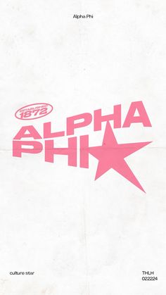 the back cover of an album with pink letters and stars on white paper, which reads'alphabet pha '