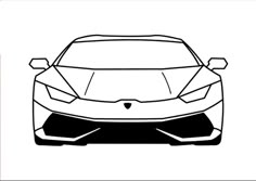 the outline of a sports car is shown in black and white, with no background