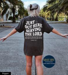 "Christian Merch Comfort Colors Christian Shirt 👉 QUICK FACTS 👈 Unisex Garment-Dyed T-shirt Comfort Colors® 1717 100% ring-spun cotton. Sizing is true to size RELAXED FIT - Size up 1-2 sizes for oversized look 👉HOW TO ORDER:👈 1. Please, Check and Review all Photos. 2. Select Your Size and Color from drop down menus. 3. Choose Your Quantity as much as you want. 4. Click \"Add To Cart\". For multiple items go back to the listing and repeat the steps. 👉Sizing Chart 👈 Use the sizing chart to understand the measurement of our Hoodies. 👉Care Instructions 👈 Machine wash: cold (max 30C or 90F); Do not bleach; Tumble dry: low heat; Iron, steam or dry: low heat; Do not dryclean. 👉Returns👈 All items are made-to-order. Because of the nature of these items, unless they arrive damaged or defec Christian Wear, Church Tshirts, Christian Clothes, Jesus Clothes, Christian Tshirt Design, Christian Shirts Designs, Christian Merch, Jesus Is King, Love Like Jesus